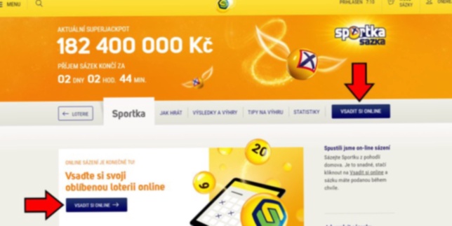 Mobilní aplikace Sportka